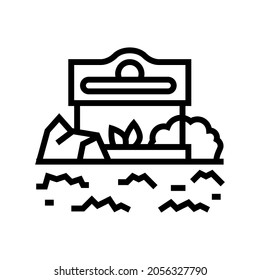 commercial landscape line icon vector. commercial landscape sign. isolated contour symbol black illustration