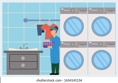 866 Laundry attendant Images, Stock Photos & Vectors | Shutterstock