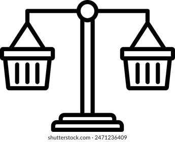 Commercial Law Line Vector Icon Design