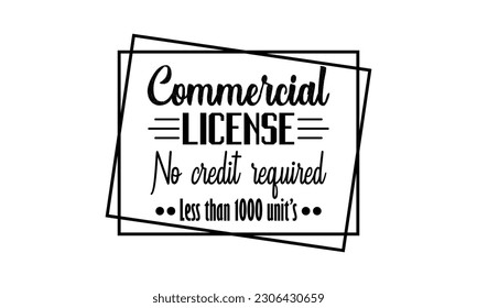 Licencia Comercial Sin Crédito Requiere Menos De 1000 Unidades - Vector De Licencia Comercial Y Imágenes Prediseñadas