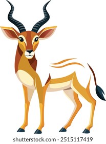 The commercial Majestic antelope cartoon style