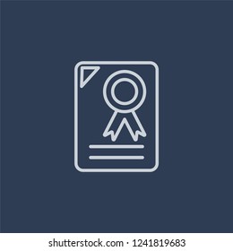 Commercial paper icon. Commercial paper linear design concept from Commercial paper collection. Simple element vector illustration on dark blue background.