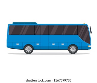 Commercial Passenger Bus Illustration, Suitable For Print, Game Asset, Infographic, Web, And Other Graphic Related Purpose