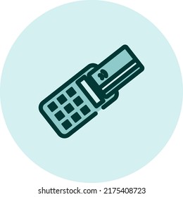 Pago comercial, ilustración, vector sobre fondo blanco.