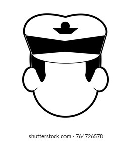 Commercial pilot avatar cartoon