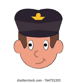 Commercial pilot avatar cartoon
