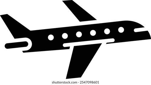 Commercial Plane Vector Illustration Detailed Icon