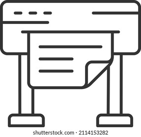 commercial plotter cutter Concept Vector Icon Design, Offset Printing Symbol, Digital Printer Services Sign, Cmyk Color print equipment Stock illustration