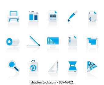 Commercial Print Icons - Vector Icon Set