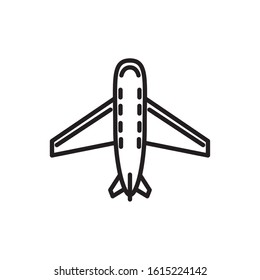 commercial or private plane transport linear design vector illustration