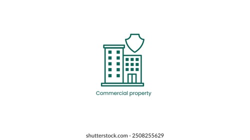 Commercial Property Building Vector Icon Design