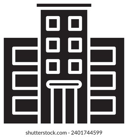 Commercial Property Icon line vector illustration