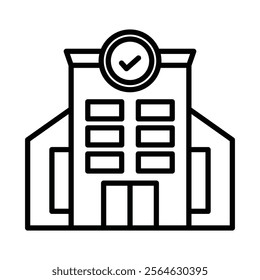 commercial property icon line vector design template in trendy style