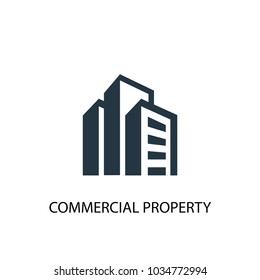 Commercial Property Icon. Simple Element Illustration. Commercial Property Symbol Design From Real Estate Collection. Can Be Used For Web And Mobile.