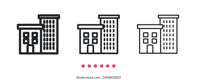 Commercial property icon. Thin line icon vector