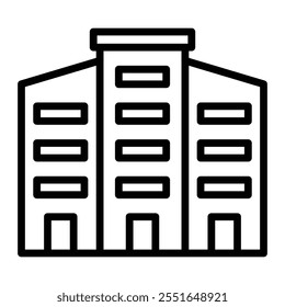 Commercial Property Vector Line Icon Design