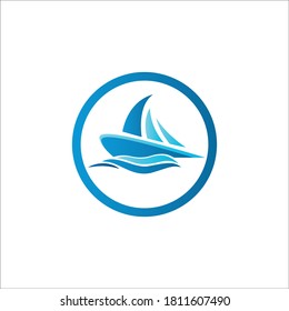 commercial sea ship logo design 