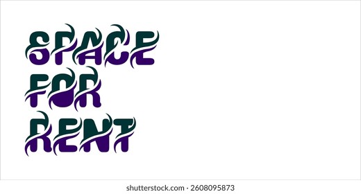 Commercial Space For Rent typography poster banner billboard