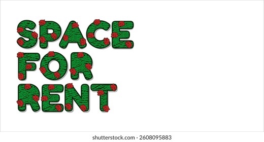 Commercial Space For Rent typography poster banner billboard