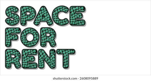 Commercial Space For Rent typography poster banner billboard