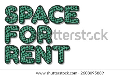 Commercial Space For Rent typography poster banner billboard
