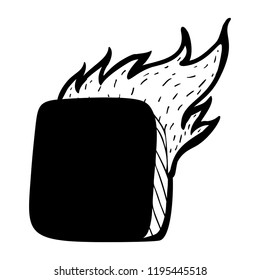 commercial sticker with fire flame