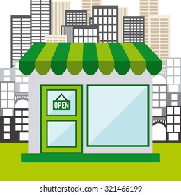 commercial store design, vector illustration eps10 graphic 