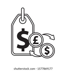 commercial tag with dollar money symbol vector illustration design