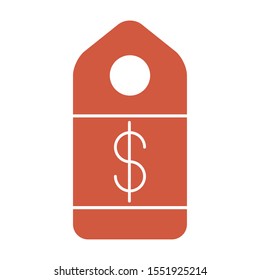 commercial tag hanging with dollar symbol vector illustration design