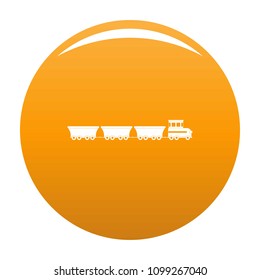 commercial train icon. Simple illustration of commercial train vector icon for any design orange