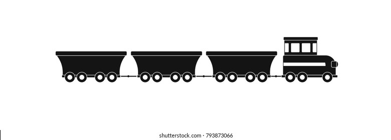 commercial train icon. Simple illustration of commercial train vector icon for web.