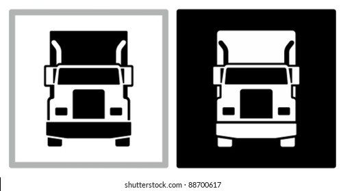 Commercial truck icon.