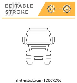 Commercial truck line icon