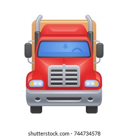 Commercial Truck - of the Realistic Icons Collection . A professional, realistic, pixel aligned icon.
