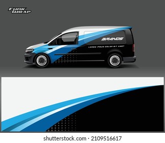 Commercial Van car wrap. abstract strip for commercial van car wrap, sticker, and decal. vector eps 10 format.