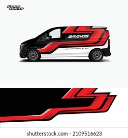 Commercial Van car wrap. abstract strip for commercial van car wrap, sticker, and decal. vector eps 10 format.