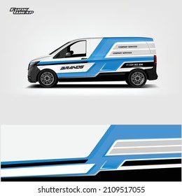 Commercial Van car wrap. abstract strip for commercial van car wrap, sticker, and decal. vector eps 10 format.