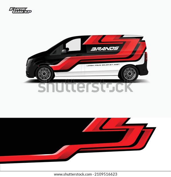 Commercial Van car wrap.\
abstract strip for commercial van car wrap, sticker, and decal.\
vector eps 10\
format.