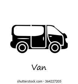 Commercial van icons vector for web site