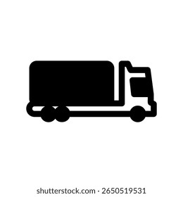 Commercial vehicle symbol for freight transport and hauling