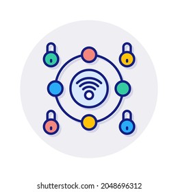 Commercial VPN icon in vector. Logotype
