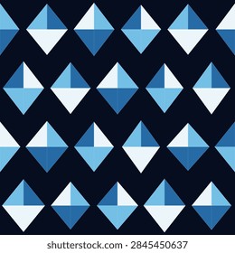 Commercial winter background featuring repeating glacial ice facets and frozen crystalline tessellation.