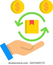 Ilustração de vetor plano de ícone de comercialização