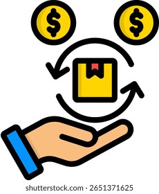 Commercialization Icon Lineal Color Vector Illustration