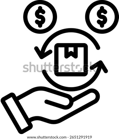 Commercialization Icon Outline Vector Illustration