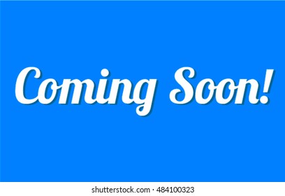 Comming Soon Blue Vector Background