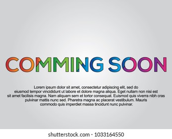 Comming Soon word creative design Concept . Modern Vector Illustration concept of word Comming Soon