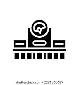 commissary shop glyph icon vector. commissary shop sign. isolated symbol illustration
