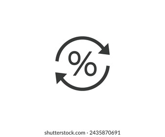 Commission, bonus, percent icon. Vector illustration.