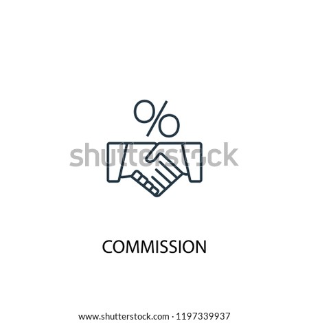 Commission concept line icon. Simple element illustration. Commission concept outline symbol design. Can be used for web and mobile UI/UX